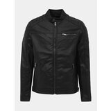 Jack & Jones Black Leather Jacket Rocky