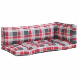  Jastuci od paleta 3 kom. Crvene karirane tkanine | shoptok.hr