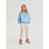 Reserved pulover z vezenino - modra Cene