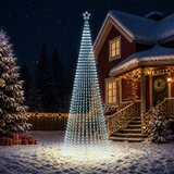  LED božićno drvce 1028 LED lampica Višebojno Čelik Crna | shoptok.hr