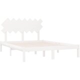  Okvir za krevet bijela 140x190 cm od masivnog drva | Eponuda.com