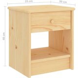 vidaXL noćni ormarić svijetla boja drva 35 x 30 x 40 cm od borovine | shoptok.hr