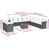  12-dijelni set vrtnih sofa od poliratana s jastucima crni | shoptok.hr