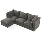 Makamii Temno siva kotna sedežna garnitura (levi kot/z ležalnikom) Manao – | Shoptok.si