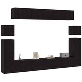  Set TV komoda 8 kom. Crni hrast Konstruirano drvo Crna 100 x 30 x 30 cm | shoptok.hr