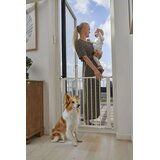 ECO TOYS Sigurnosna ograda, 74-105 cm, za stepenice i vrata, čelik, dodatni paneli, bijela, | shoptok.hr