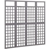 vidaXL 4-delni paravan/mreža iz lesa jelke sive barve 161x180 cm | Shoptok.si