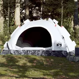 Šator za kampiranje za 3 osobe bijeli s tkaninom za zamračenje