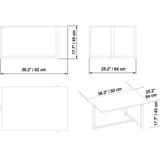 Hanah home Merideths - Walnut WalnutBlack Coffee Table | ePonuda.com