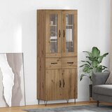 vidaXL Highboard Umjetnički hrast 69,5 x 34 x 180 cm Konstruirano drvo | shoptok.hr