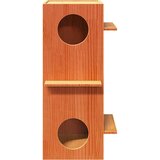 vidaXL Kuća za mačke voštano smeđa 43x43x90 cm od masivne borovine | shoptok.hr