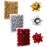Molarem Home Set od 40 srebrnih ukrasnih mašnica za zamatanje poklona 5 cm | shoptok.hr