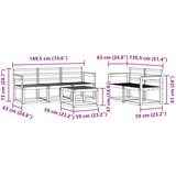  Set vanjskih sofa 6 pcs Bijela 59 x 59 x 37 cm | Shoptok.si