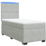  Box spring krevet s madracem svjetlosivi 100x200 cm baršunasti | shoptok.hr