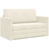 vidaXL Talni kavč na posteljo 2-v-1 Krem 124x204x61 cm Velvet | Shoptok.si