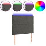  LED uzglavlje tamnosivo 100x5x118/128 cm baršunasto | shoptok.hr