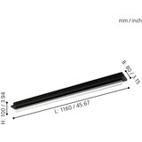 Eglo Spadafora zidna/plafonjera led, 21w, dimabilna na dodir, crno/bela | Eponuda.com