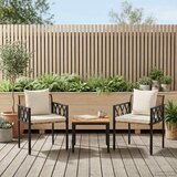  Set vanjskog namještaja 3 pcs Smeđa i krem bijela poliratan | Eponuda.com
