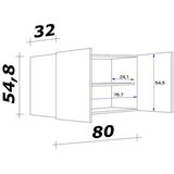 Flex-Well Kuhinjska Zgornja Omarica Avila, Magnolija, Barva Hrasta | Shoptok.si