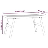  Vrtna klubska mizica črna 90x45x35 cm prašno lakirano jeklo | Shoptok.si
