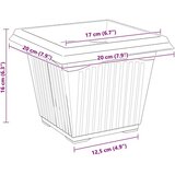 Kvadratna cvetlična posoda 24 pcs Črna 20 x 20 x 16 cm Plastika, (5000207794) | Shoptok.si