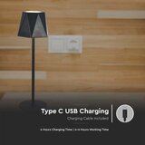  Prigušiva punjiva LED stona lampa LED/4W/5V 3000-6000K 1800 mAh crna | Eponuda.com