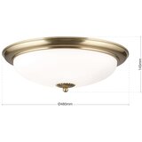 Orion plafonsko svetlo empira 3xE27/40W/230V prečnika 48 cm mesing | Eponuda.com