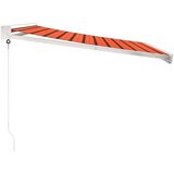 vidaXL Zložljiva tenda oranžna in rjava 3,5x2,5 m blago in aluminij | Shoptok.si