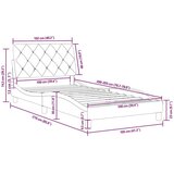  Okvir kreveta bez madraca tamnosivi 100x203 cm baršunasti - Tamno siva 100 x 203 cm | shoptok.hr