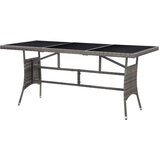  Vrtni stol sivi 170 x 80 x 74 cm od poliratana | shoptok.hr