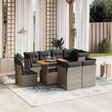  9-dijelni set vrtnih sofa s jastucima od poliratana | shoptok.hr