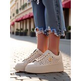 Resti Women's Ecru Platform Sneakers Boreas Eco Leather | Shoptok.si