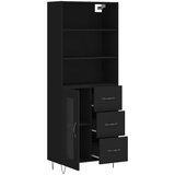  Visoka komoda crni 69,5x34x180 cm konstruirano drvo | Eponuda.com