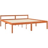  Krevetna konstrukcija s uzglavljem Vosak smeđa 180 x 200 cm | shoptok.hr