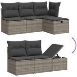  6-dijelni set vrtnih sofa od poliratana s jastucima sivi | shoptok.hr
