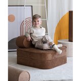 Wigiwama Rjav otroški fotelj iz rebrastega žameta Flip – | Shoptok.si
