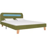 The Living Store Posteljni okvir z LED osvetlitvijo zeleno blago 140x200 cm - Posteljni Okvir, (21530072) | Shoptok.si
