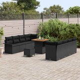  Sjedeća garnitura za vrt s jastukom Crna 80 x 80 x 71 cm | shoptok.hr
