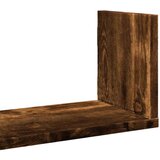 vidaXL Stenske police 3 kosi dimljeni hrast 80x18x18 cm inženirski les | Shoptok.si
