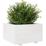  Vrtna sadilica bijela 80x80x49,5 cm od masivne borovine | shoptok.hr