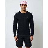 Polo Ralph Lauren Puloverji PULL COL ROND EN MAILLE TORSADEE LAINE CACHEMIRE Črna | Shoptok.si
