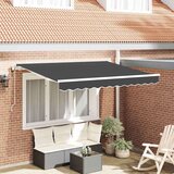  Skrovita tenda Antracit 300 x 200 cm tkanina - Antracit (bijeli okvir) 3 x 2 m Električna | shoptok.hr