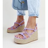Gemre Purple wedge sandals Mara | Shoptok.si