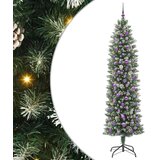  Umjetno vitko božićno drvce Zelena i bijela 240 cm | shoptok.hr