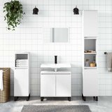 Maison Chic Kopalniška omarica - Kopalniški kabinet bela 58x33x60 cm inženirski les, (21794860) | Shoptok.si