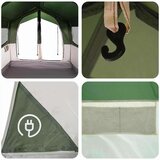  Obiteljski šator s krovom Zelena i bijela 324 x 255 x 230 cm | shoptok.hr