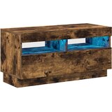 TV ormarić s LED svjetlima boja dimljenog hrasta 80x35x40 cm | Eponuda.com