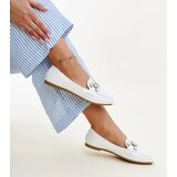 Gemre White Loafers with Zircon Buckle Mali | Shoptok.si