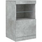  Komoda s LED svjetlima siva boja betona 41x37x67 cm | shoptok.hr