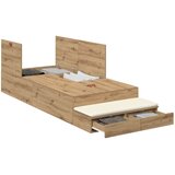  Krevet s ladicama Umjetnički hrast 100 cm Konstruirano drvo | shoptok.hr